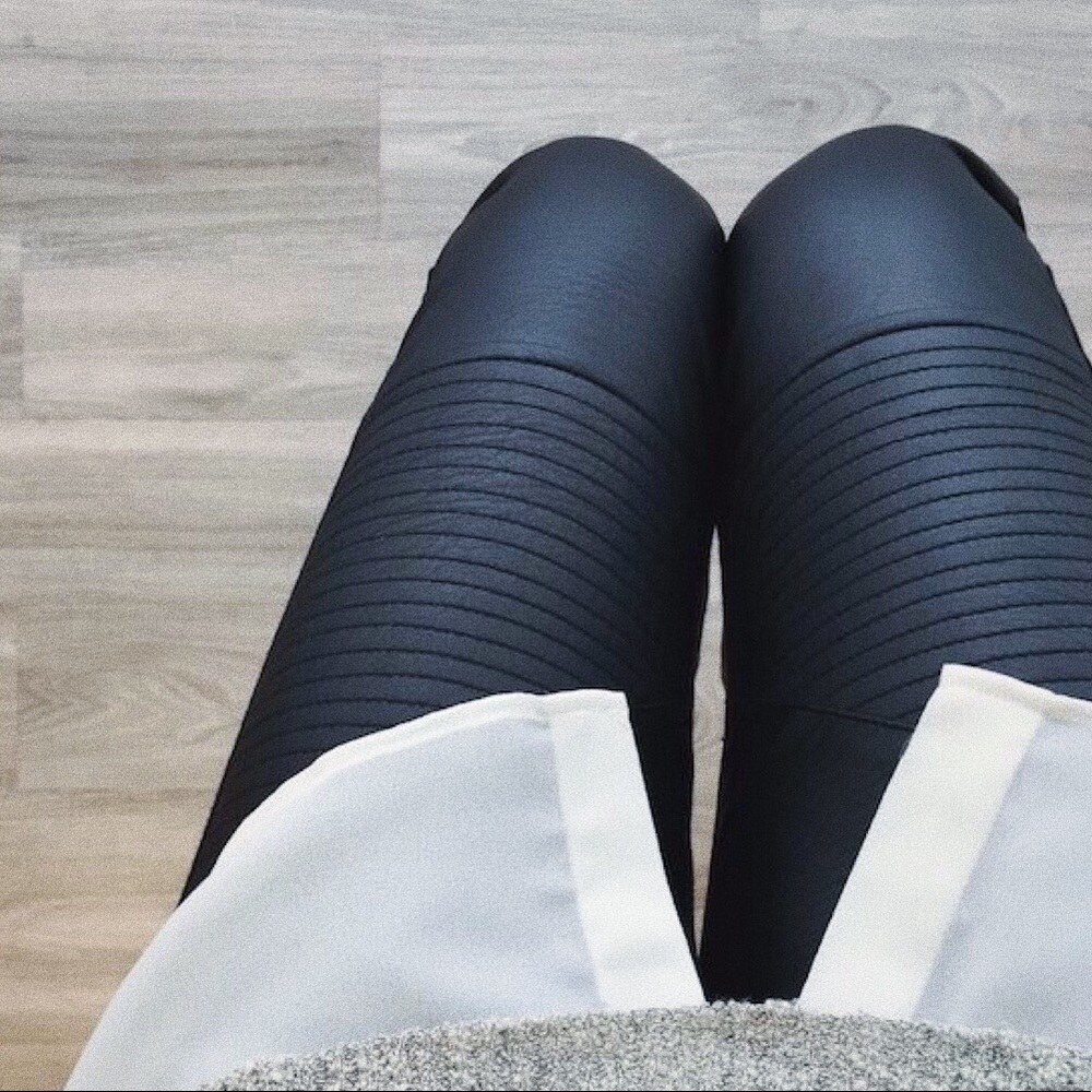 LAST 1 - Moto Faux Leather Leggings